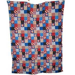 Raggedy Ann & Andy Quilt 40x60" Patchwork Baby Blanket Project Linus TLC Vintage